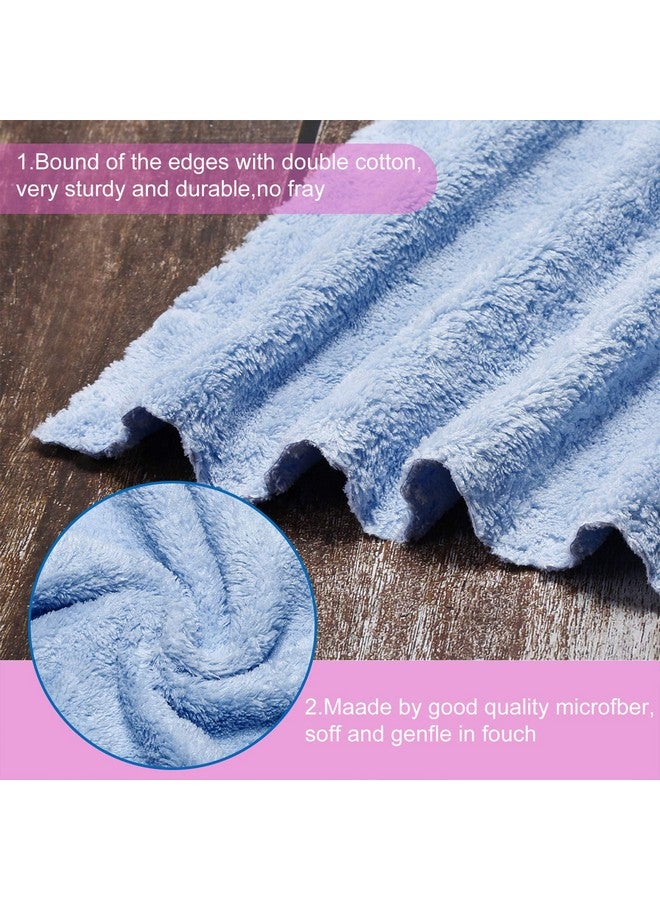 Syhood 12 Pieces Face Wash Cloth 12 X 12 In Makeup Remover Cloths Coral Velvet Facial Microfiber Washcloths Soft Fast Drying Facial Cleansing Towel For Face(Beige Blue Purple Brown Green Pink)  - Image 5
