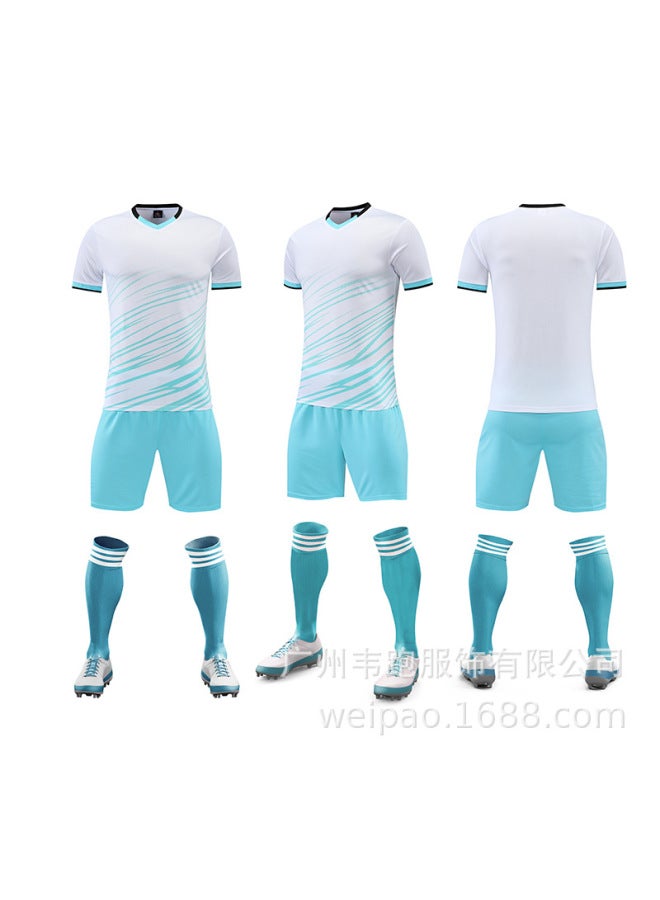White Short Sleeve Football Jersey - Image 1