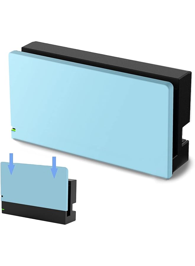 SYOSI Dock Cover Anti Scratch Custom Faceplate Cover For Nintendo Switch Charging Dock For Switch Host Base Case Hard Pc Slim Shell Anti Scratch No Screwdriver Installation For Switch Dock (Blue) - Image 1