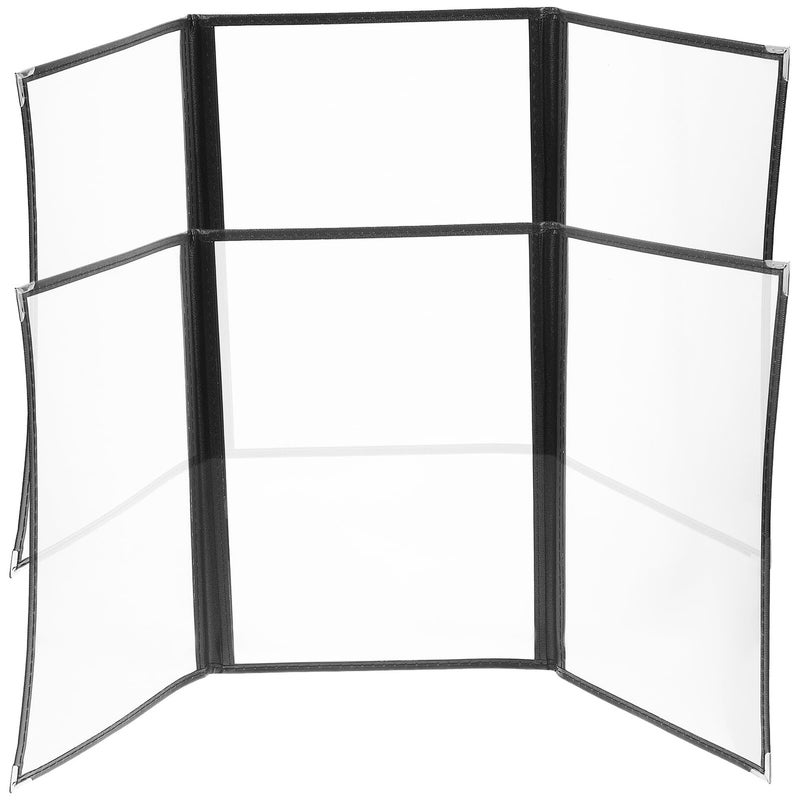 2 Pcs Transparent PVC Menu Covers Binder with Rounded Corners Kitchen Display Holders - Image 2