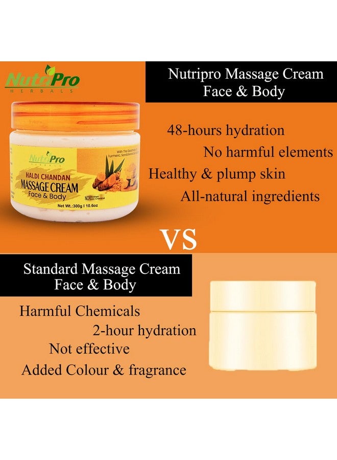 NutriPro Vitamin C Face Massage Cream 300gm, Brighten, Hydrate, and Nourish, Infused with Powerful Antioxidants, Suitable for All Skin Types - Image 4