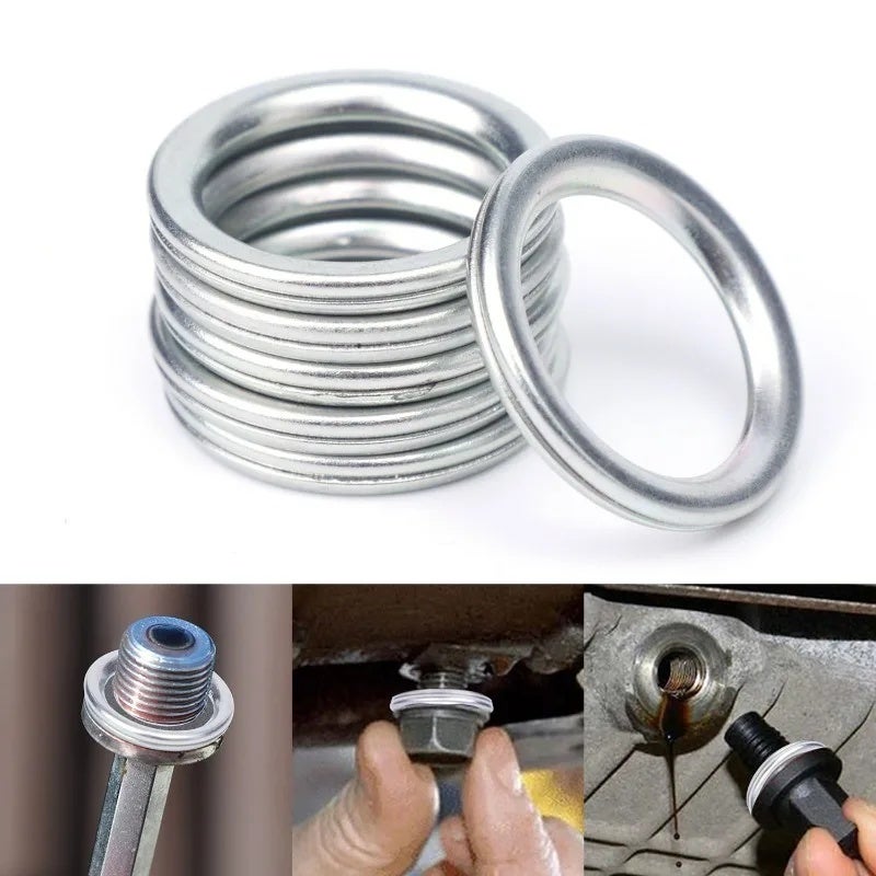 10Pcs For Hyundai Volvo Mitsubishi Oil Drain Plug Gasket 14mm Car Sealing Oil Drain Plug Auto Replaceable Accessories MD050317 - Image 2
