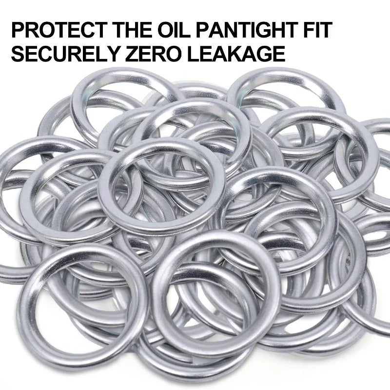 10Pcs For Hyundai Volvo Mitsubishi Oil Drain Plug Gasket 14mm Car Sealing Oil Drain Plug Auto Replaceable Accessories MD050317 - Image 3