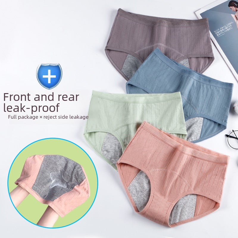 Plus Size Leakproof Cotton Period Panties Light gray - Image 5