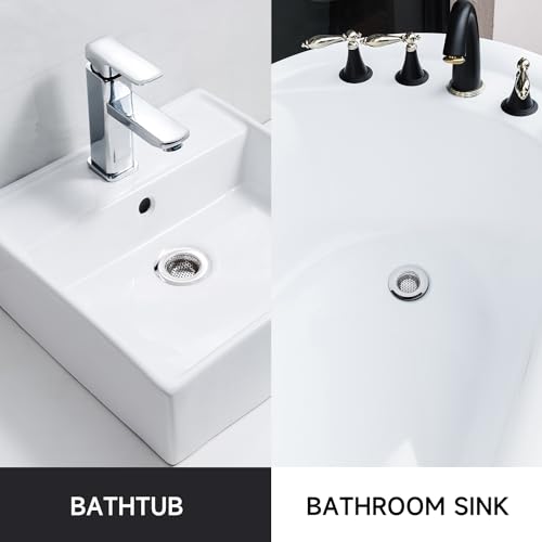 CORNERJOY 2PCS Bathtub Drain Strainer Cover - 2.84 inch Stainless Steel Shower Drain Hair Catcher - Image 4