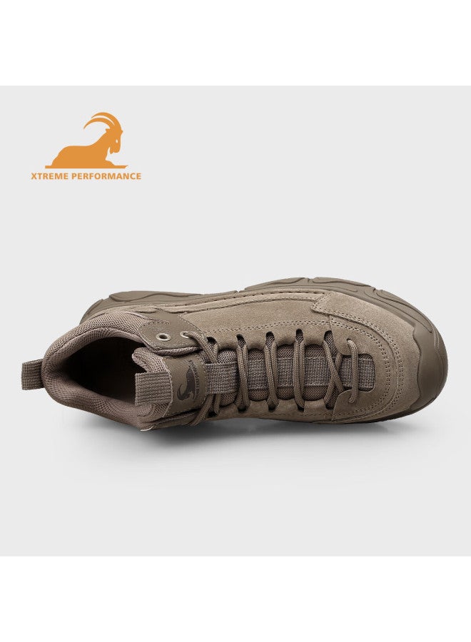 Beck Ram Men's Lightweight Luxury Genuine Leather Sports Casual Shoes Autumn Winter Warm Retro Mid-top Walking Shoes Durable Hiking Shoes - Image 2