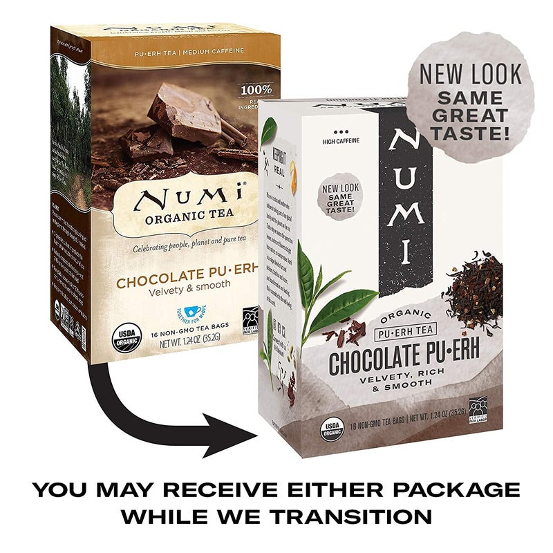 Numi Organic Tea Chocolate Pu-erh, 16 Count (Pack of 6) - Image 2