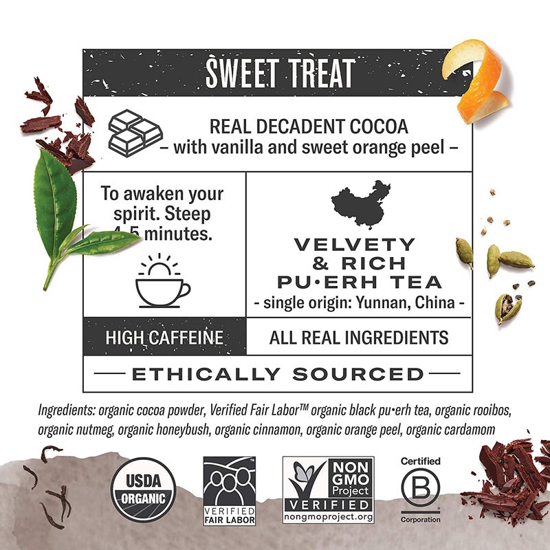 Numi Organic Tea Chocolate Pu-erh, 16 Count (Pack of 6) - Image 3