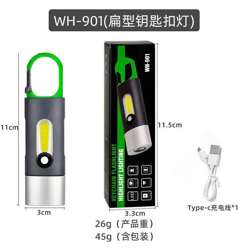 Cross-border new multi-functional camping flashlight with COB side light outdoor long endurance white laser zoom long-range flashlight 901 Run-[XPE Bead]]