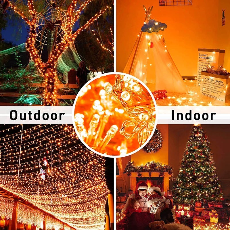 VELOCIOUS Velocious 12 Meter LED Pixel String Light 40 ft for Diwali Christmas Home DecorationHeavy Duty Copper Led Pixel String Light Rice StringPack of 1 Orange  - Image 3