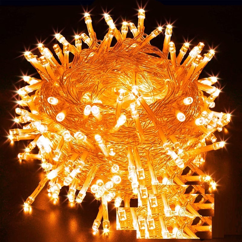 VELOCIOUS Velocious 12 Meter LED Pixel String Light 40 ft for Diwali Christmas Home DecorationHeavy Duty Copper Led Pixel String Light Rice StringPack of 1 Orange  - Image 1
