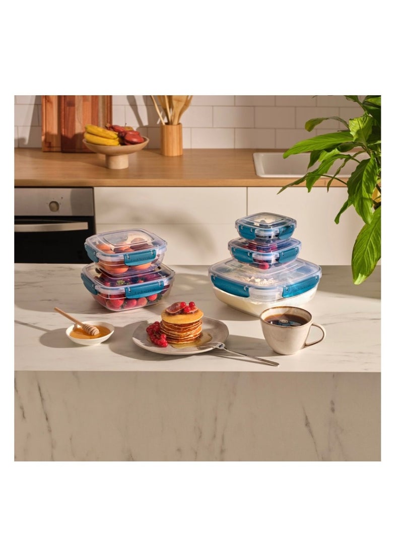 Dunya Plastik 3 Piece Master Square storage food container set, food boxes Set (1500-2400-3750 ml) - Image 3