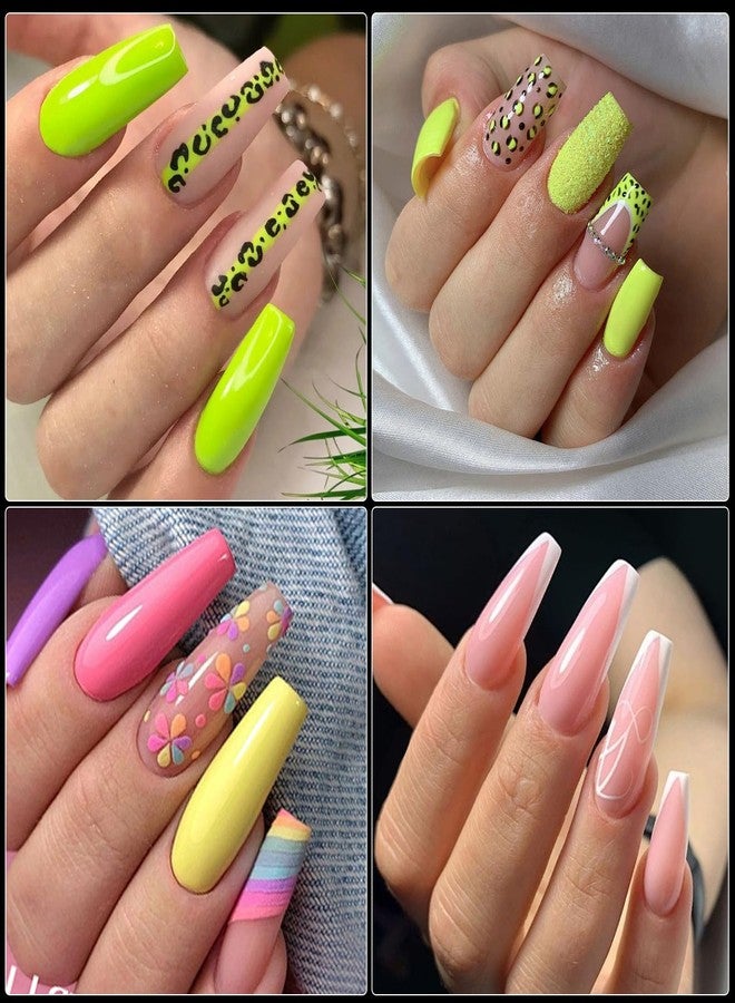 Cycullinyt 550pcs Coffin Soft Gel Nail Tips, 11 Sizes Medium Coffin Half Matte Nails Full Cover Acrylic Press on False Nail Tips for Beginners and Professional Home Salon DIY - Image 2