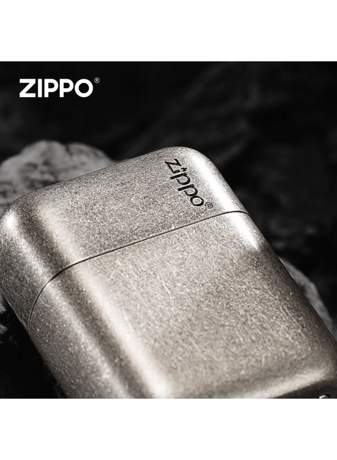 Zippo زيفو فضي قديم صغير محمول ماكينة حلاقة كهربائية قابلة للغسل للسفر هدية للرجال لصديق أو زوج عيد ميلاد يوم الحب - Image 2
