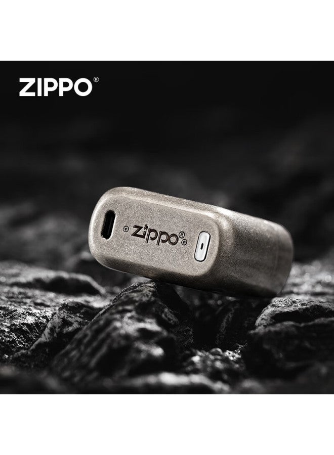Zippo زيفو فضي قديم صغير محمول ماكينة حلاقة كهربائية قابلة للغسل للسفر هدية للرجال لصديق أو زوج عيد ميلاد يوم الحب - Image 4