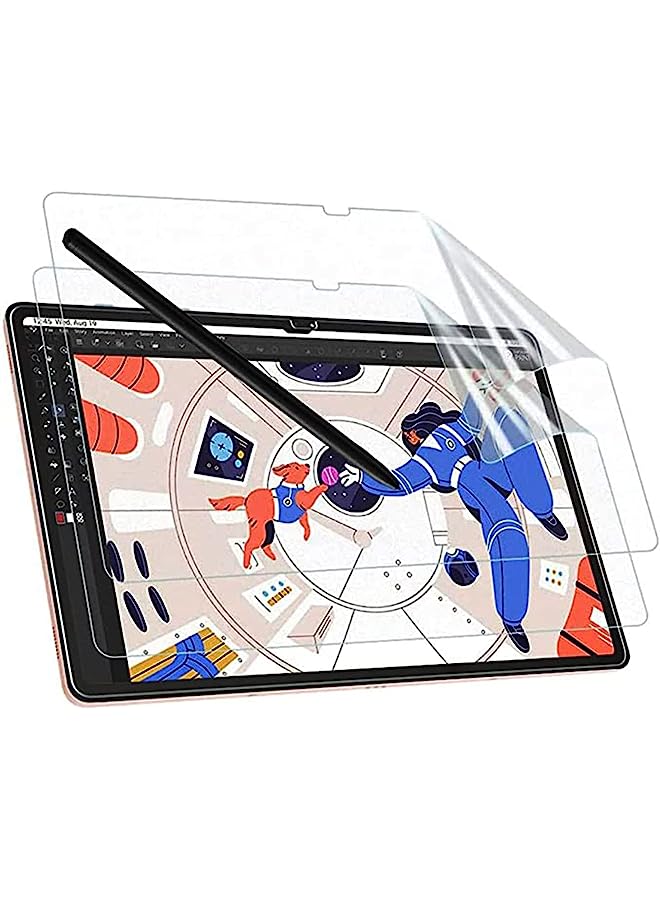 PROMASS (2Pcs) Lukione Paperfeel Compatible with Samsung Galaxy Tab S8 Plus Screen Protector 12.4 Inch Paper-Like Write Draw Soft Film Anti-Scratch No-Bubble (12.4“, clear) - Image 1