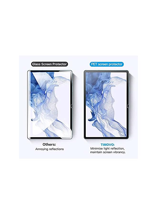 PROMASS (2Pcs) Lukione Paperfeel Compatible with Samsung Galaxy Tab S8 Plus Screen Protector 12.4 Inch Paper-Like Write Draw Soft Film Anti-Scratch No-Bubble (12.4“, clear) - Image 3