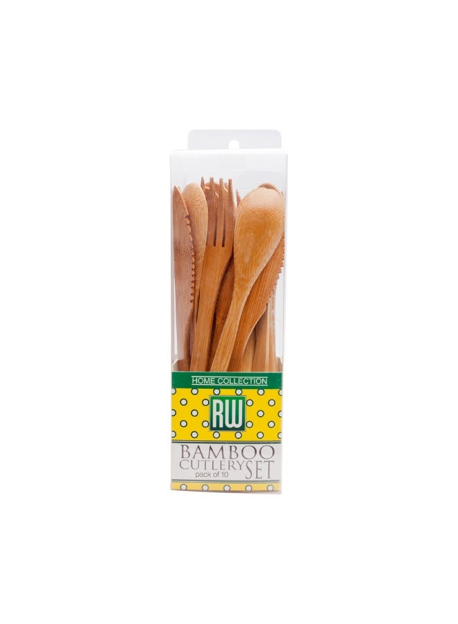 Restaurantware 8-inch Bamboo Knife, Fork, and Spoon Cutlery Sets: Perfect for Catering Events, Restaurants, and Food Trucks - 100 Knives, 100 Forks, and 100 Spoons - Premium  - Image 2