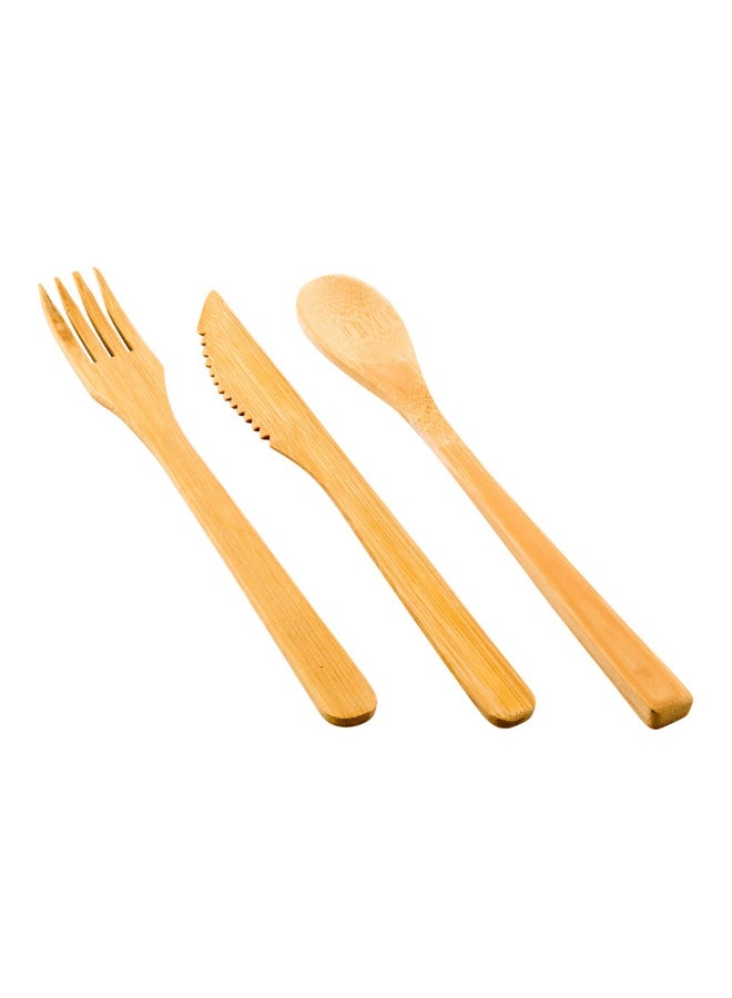 Restaurantware 8-inch Bamboo Knife, Fork, and Spoon Cutlery Sets: Perfect for Catering Events, Restaurants, and Food Trucks - 100 Knives, 100 Forks, and 100 Spoons - Premium  - Image 1