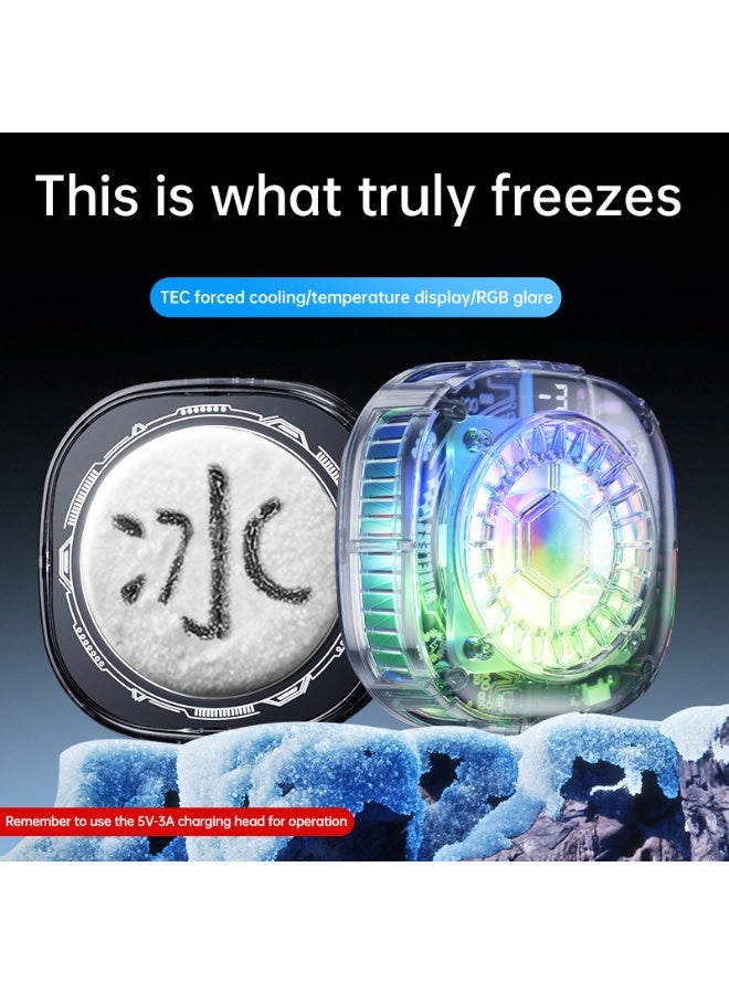 Halamine Phone Cooler for Gaming Magnetic Back， Clip Dual Purpose Phone Cooling Fan ，Digital display temperature Mobile Cooling Fan， without Noise for Playing Games Tiktok for Universal iPhone/Android Smartphone - Image 3