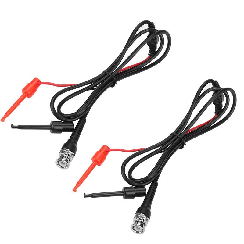 Durable BNC - Dual Test Hook Probe Coaxial Cable - 2 Test Leads for Oscilloscope - Hardware + Plastic Material, 50 Ohm Input Resistor, Long Life, Ideal for Electronic Professionals - Image 1