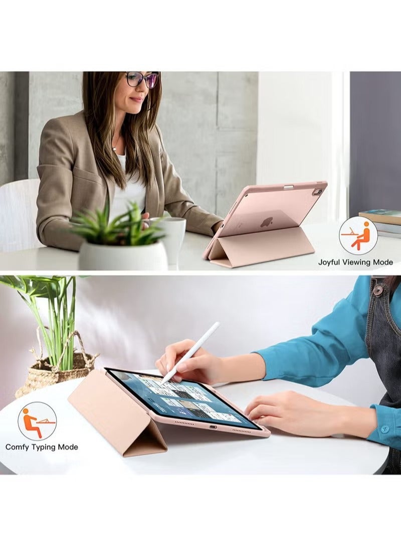 URBBKING غطاء واقي لجهاز iPad Air4/Air5 بحجم 10.9 بوصة (2020/2024) مع حامل قلم، [يدعم شحن قلم أبل وTouch ID]، شفاف وواضح مع خاصية الاستيقاظ/النوم التلقائي - Image 5