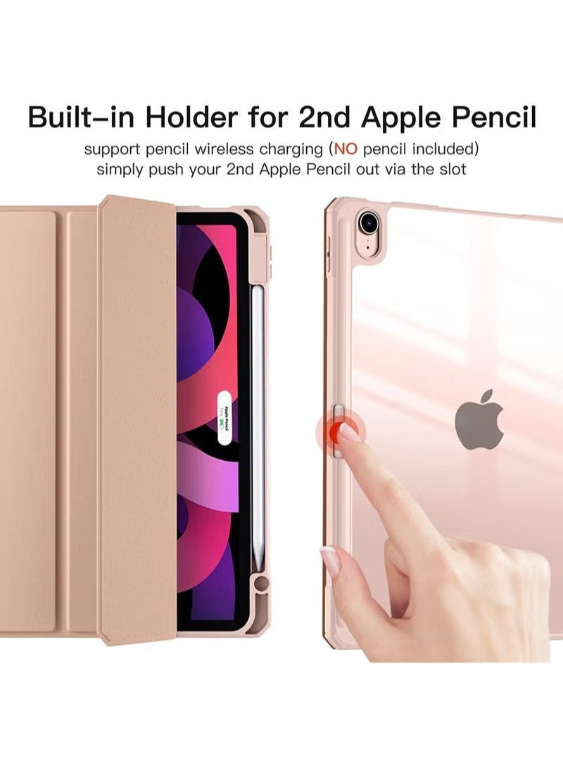 URBBKING غطاء واقي لجهاز iPad Air4/Air5 بحجم 10.9 بوصة (2020/2024) مع حامل قلم، [يدعم شحن قلم أبل وTouch ID]، شفاف وواضح مع خاصية الاستيقاظ/النوم التلقائي - Image 3