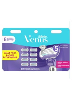 Gillette Venus Deluxe Smooth Swirl Women's Razor Blades 8 count  - Image 1