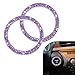 Ferianl 2PCS Car Engine Start Decoration Ring Bling Crystal Double Rhinestone Push to Start Button Cover Sticker Car Interior Accessories for WomenFit for Key Ignition Knob Ring DecorationPurple - Image 2