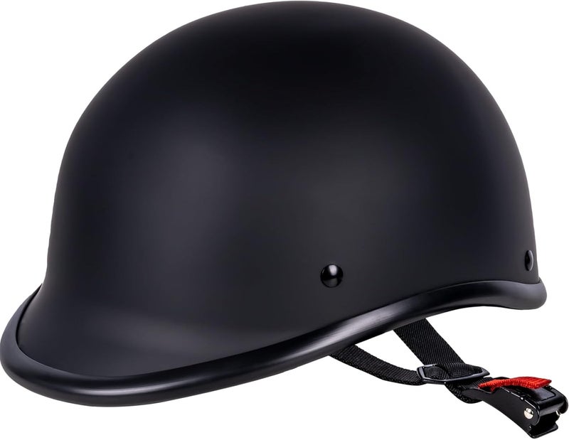 Yesmotor Motorcycle Helmet Half Shell Hawk Style Helmets Compact Lightweight Open Face for Motorcycle Street Bike Cruiser Moped DOT Approved Matte BlackM - Image 4