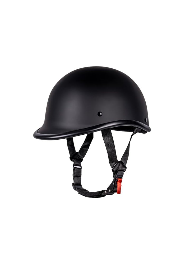 Yesmotor Motorcycle Helmet Half Shell Hawk Style Helmets Compact Lightweight Open Face for Motorcycle Street Bike Cruiser Moped DOT Approved Matte BlackM - Image 3