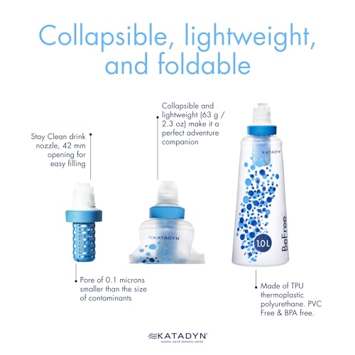 Katadyn BeFree 1.0L Water Filter, Fast Flow, 0.1 Micron EZ Clean Membrane for Endurance Sports, Camping and Backpacking, One Size, 8018006 - Image 4