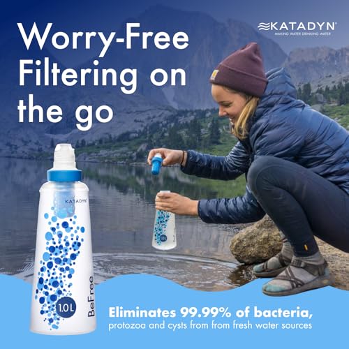 Katadyn BeFree 1.0L Water Filter, Fast Flow, 0.1 Micron EZ Clean Membrane for Endurance Sports, Camping and Backpacking, One Size, 8018006 - Image 3