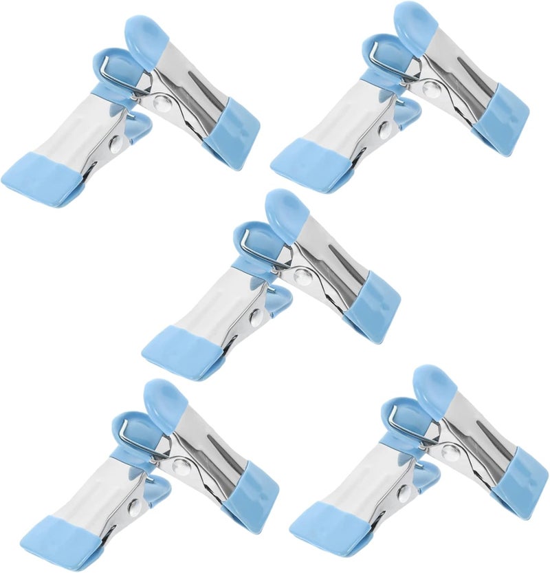 Heavy Duty Silver Clothespins Multipurpose Food Bag Clips For Storage And Laundry - Image 1