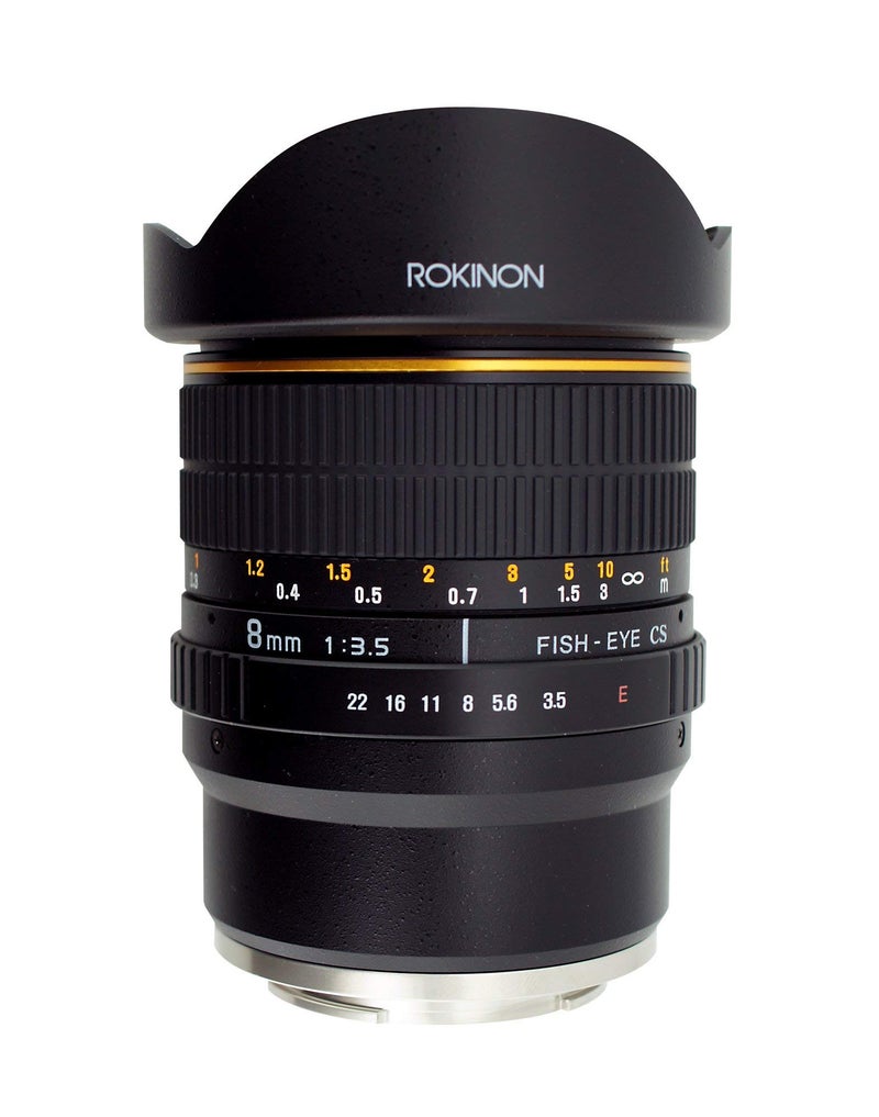 Rokinon FE8M-NEX 8mm f/3.5 Fisheye Lens for Sony E-Mount Cameras (NEX and VG10), Black - Image 1
