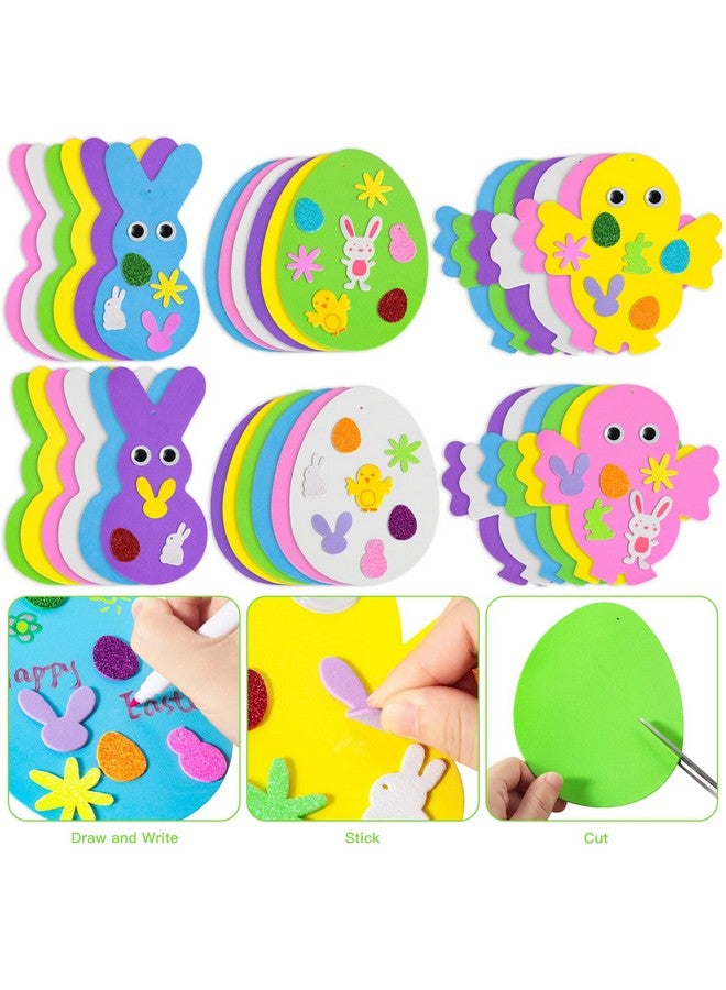 Max Fun 302pcs Easter Foam Stickers Set DIY Crafts Egg Bunny Chick Easter Decorations for Kids Crafts Party Favors Supplies Easter Craft Kits for Kids (Easter Egg+Bunny+Chicks) - Image 4