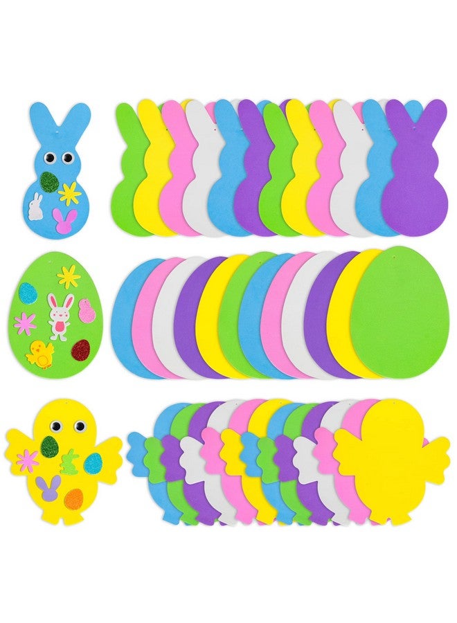 Max Fun 302pcs Easter Foam Stickers Set DIY Crafts Egg Bunny Chick Easter Decorations for Kids Crafts Party Favors Supplies Easter Craft Kits for Kids (Easter Egg+Bunny+Chicks) - Image 3
