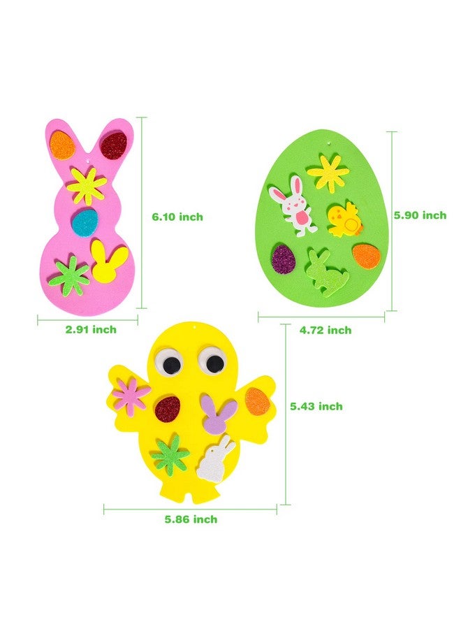 Max Fun 302pcs Easter Foam Stickers Set DIY Crafts Egg Bunny Chick Easter Decorations for Kids Crafts Party Favors Supplies Easter Craft Kits for Kids (Easter Egg+Bunny+Chicks) - Image 5