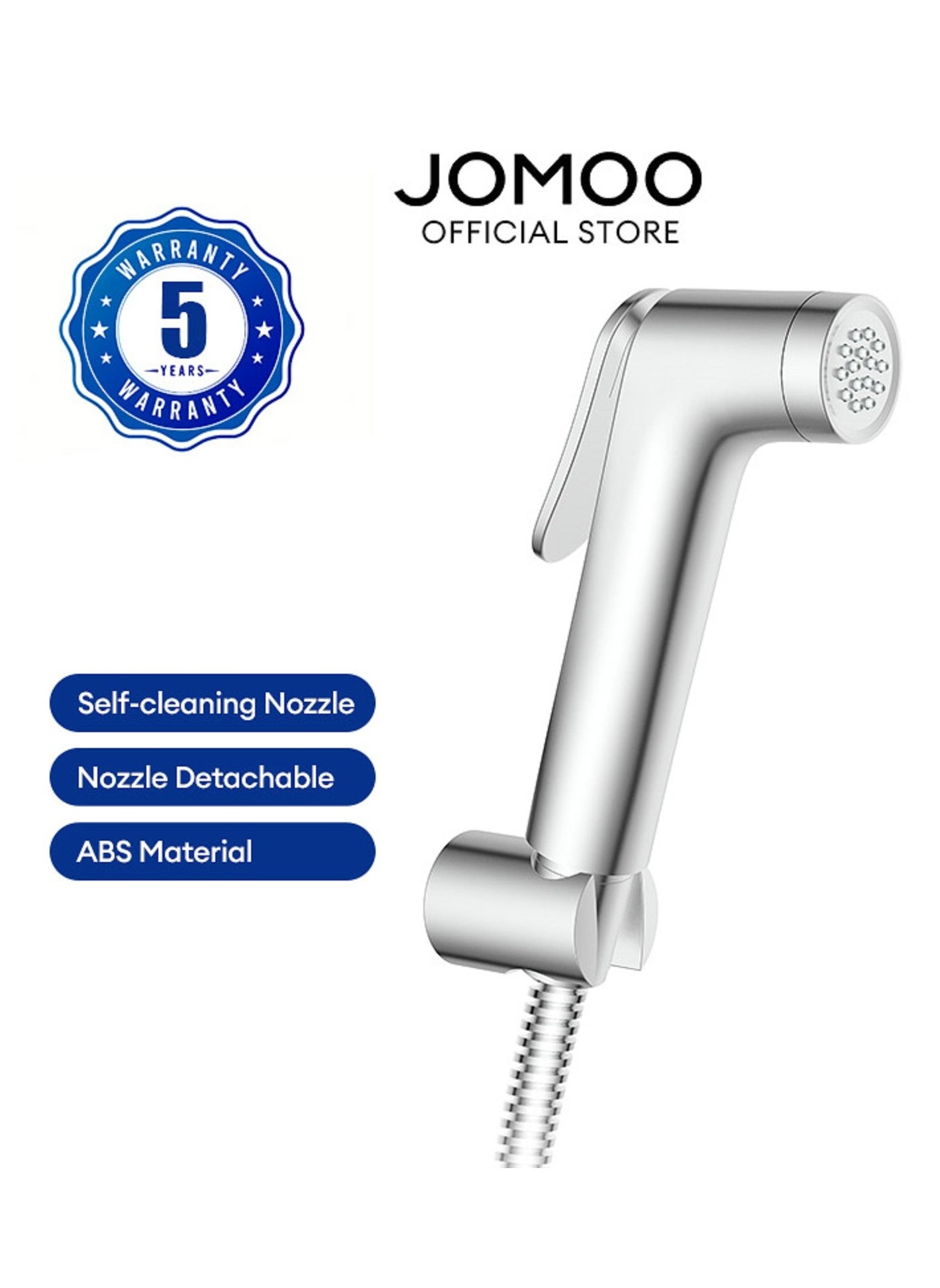 Jomoo Bidet Shattaf Set, Bidet Sprayer for Toilet with 47 Inch Anti Leaking Stainless Steel Bidet Hose, 2-Mode Muslim Shower Bidet Spray Set 