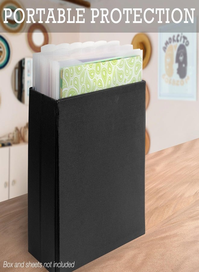 Samsill Scrapbook Storage Organizer Folders 12x12 Inch, 12 Pack, Paper Files with Customizable Tabs, Includes 12 Blank White tabs, Top-Loading, Heavy-Duty Files, Super Clear - Image 5