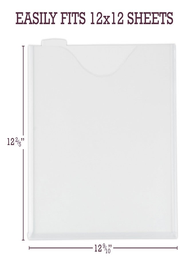 Samsill Scrapbook Storage Organizer Folders 12x12 Inch, 12 Pack, Paper Files with Customizable Tabs, Includes 12 Blank White tabs, Top-Loading, Heavy-Duty Files, Super Clear - Image 2
