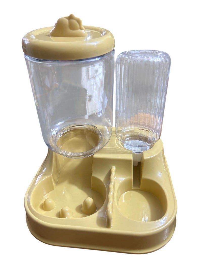 Gorilla pets 2-in-1 Pet Feeding Bowl and Water Bottle Set for Puppies and Cats | self Feeder Water Bottle and Food dispancer Color May Vary Size Size 30L x 22W x 26H Centimeters - Image 1