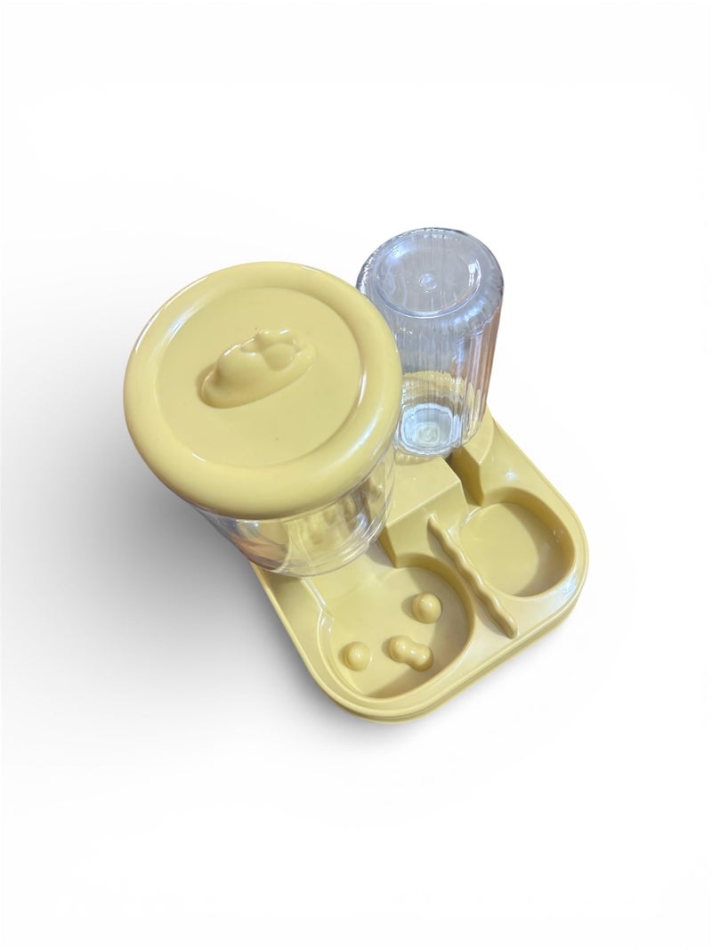 Gorilla pets 2-in-1 Pet Feeding Bowl and Water Bottle Set for Puppies and Cats | self Feeder Water Bottle and Food dispancer Color May Vary Size Size 30L x 22W x 26H Centimeters - Image 2