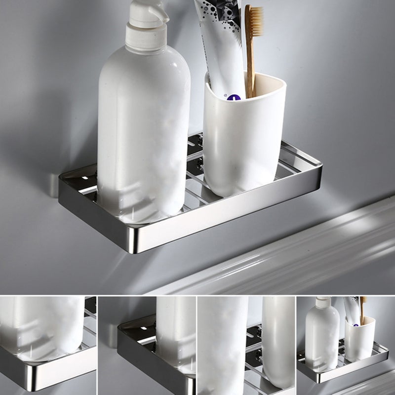 Wall Mount Stainless Steel Soap Holder Drain Rack Shelf for Bathroom Kitchen (Silver) - Image 5