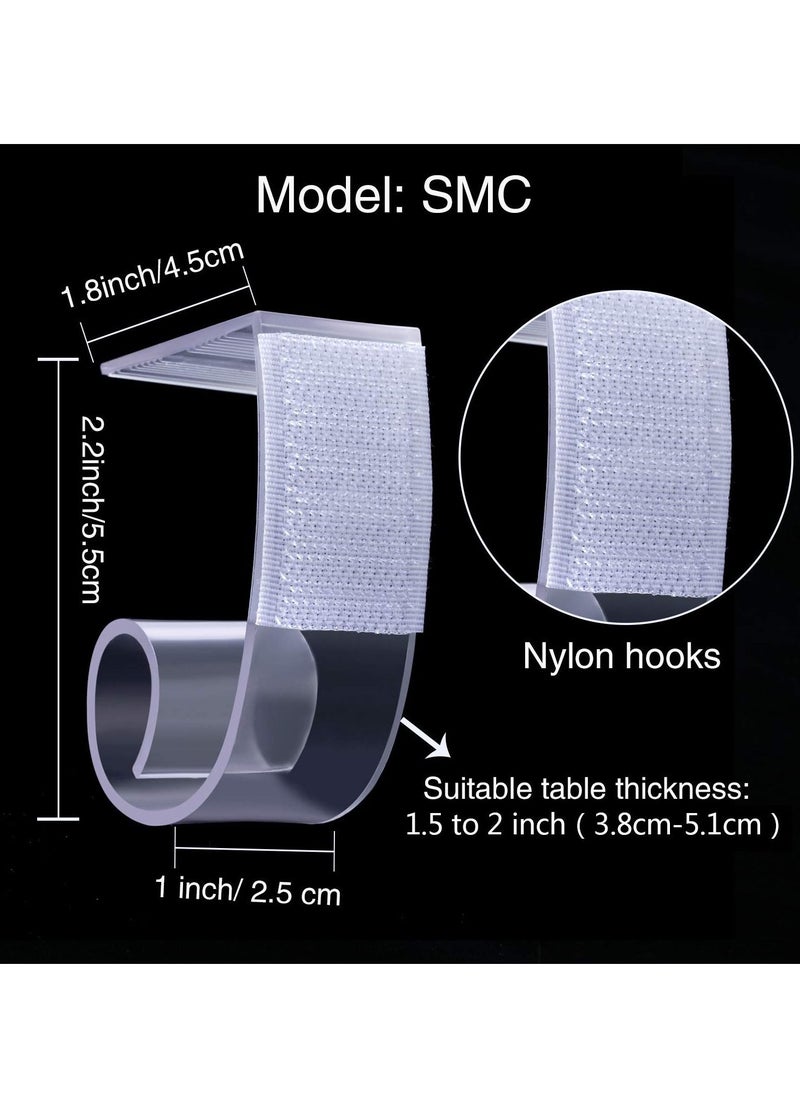 SYOSI Tablecloth Clips, 25 Pieces Table Skirting Clips, SMC Model Plastic Tablecloth Clips for Table 1.5-2 Inch with Hook and Loop, Table Clips for Tablecloths Meeting Indoor Outdoor Events Restaurant  - Image 3
