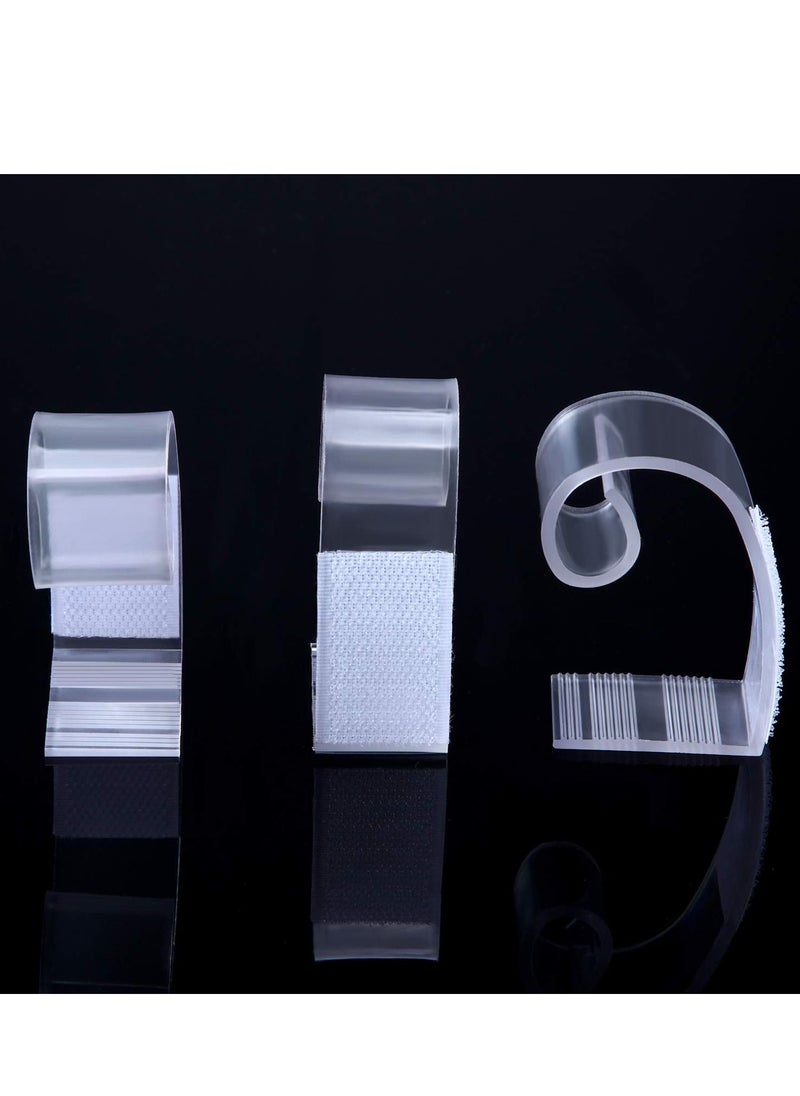 SYOSI Tablecloth Clips, 25 Pieces Table Skirting Clips, SMC Model Plastic Tablecloth Clips for Table 1.5-2 Inch with Hook and Loop, Table Clips for Tablecloths Meeting Indoor Outdoor Events Restaurant  - Image 4