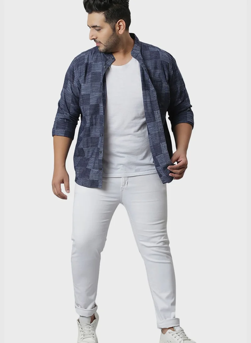 انستافاب بلس قميص بطبعة مربعات