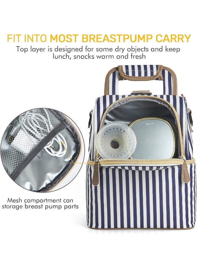 NCVI حقيبة تبريد حليب الثدي NCVI مع 2 عبوة ثلج - Image 3