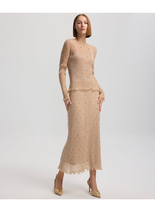 Ipekyol Embroidered Knit Skirt - Image 4