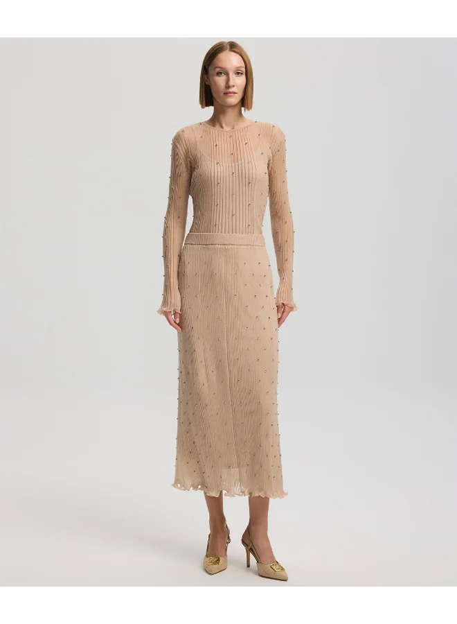 Ipekyol Embroidered Knit Skirt